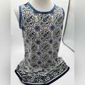 Woman’s MAX STUDIO Beautiful Blue Floral Design Sleeveless Plus Size Dress NWT